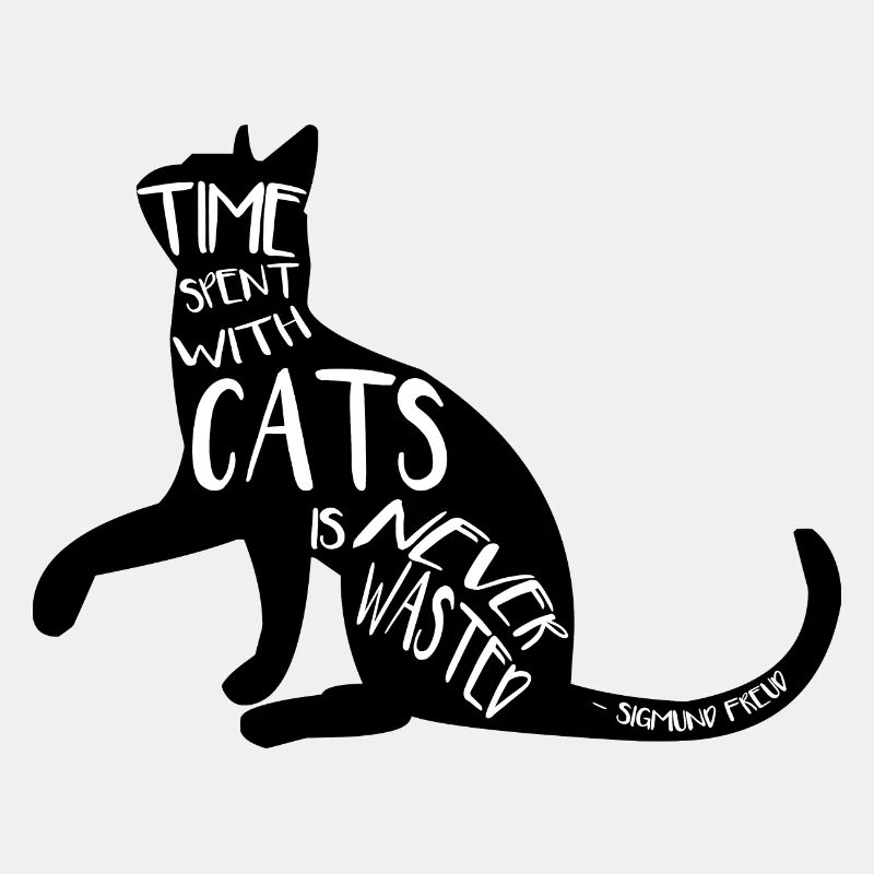 Silhouette de chat chats Sigmund Freud