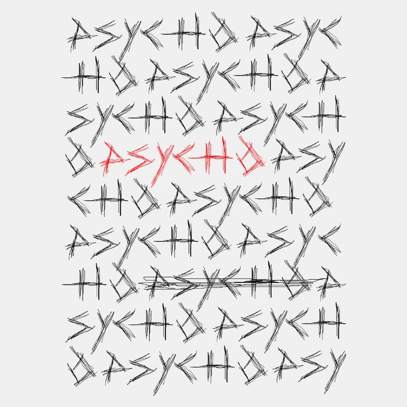 Psycho Horror Devil Demon Text Schrift Kratzer