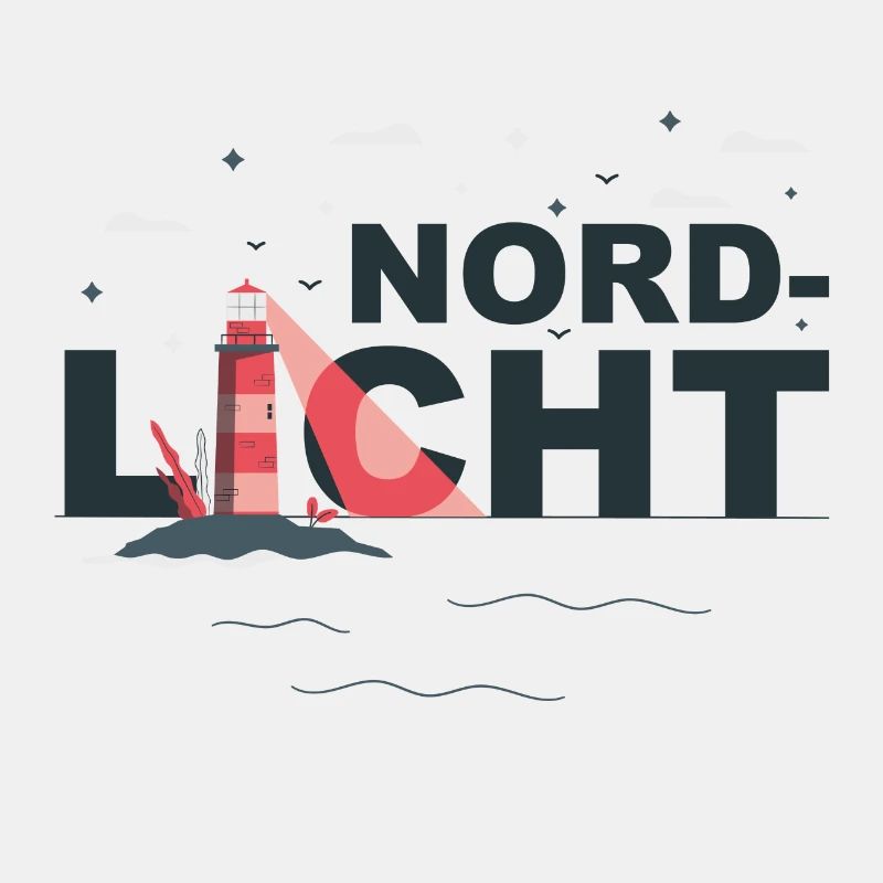 Nordlicht mit Leuchtturm