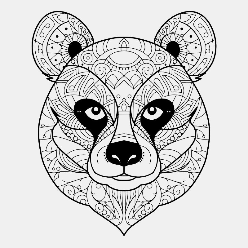 Abstrakte Panda-Essenz: Komplizierte Linienkunst Interpr