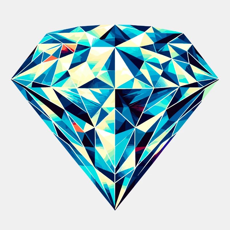Geometrische Brillanz: Lebendiges Diamantdesign