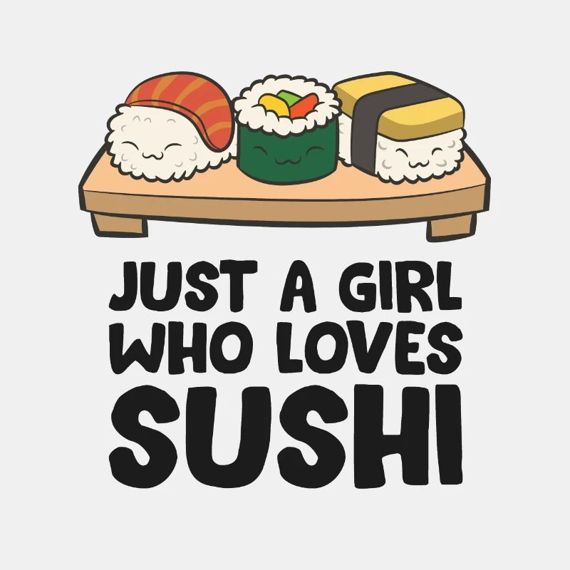 Nur ein Mädchen, das Sushi liebt
