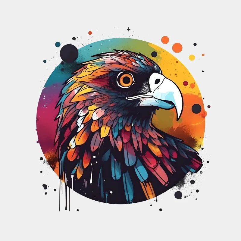 Adler Bussard rund bunt