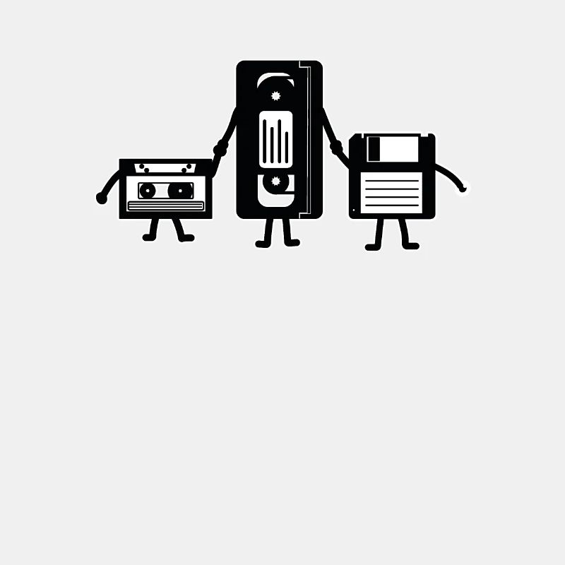 VHS cassette floppy diskette nerd geek gift