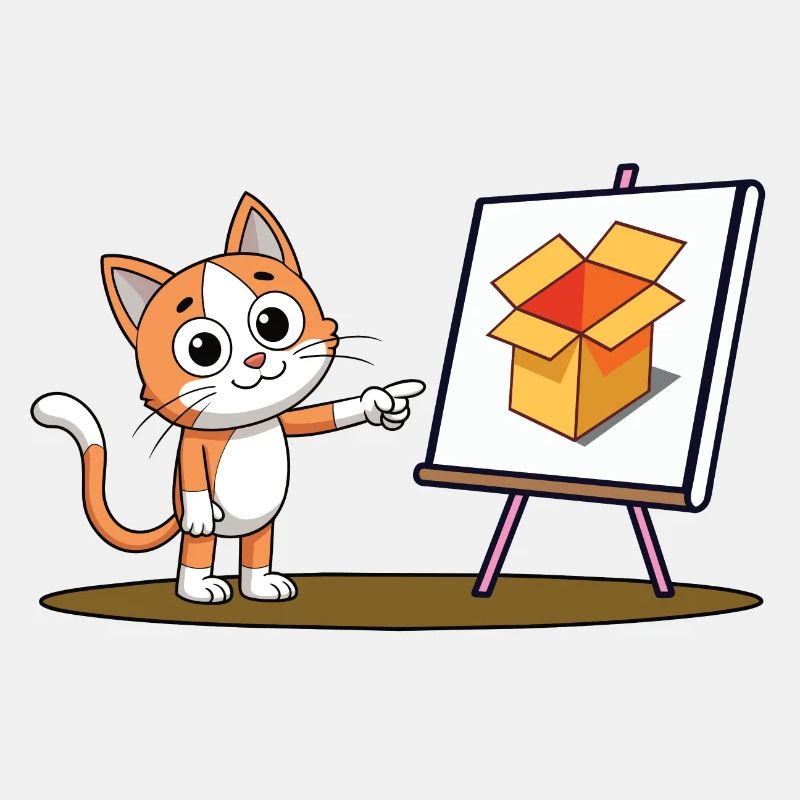 Katze und Karton