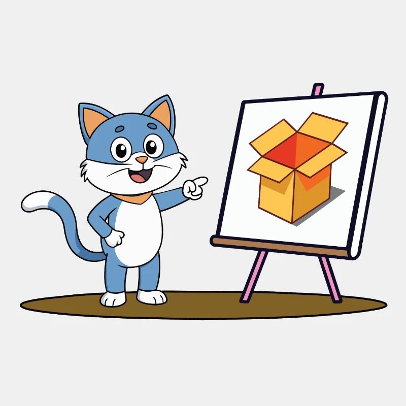 Katze und Karton