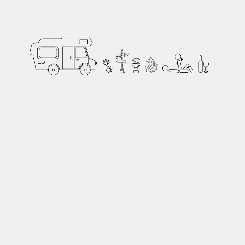 Wohnmobil Camping Womo Symbole