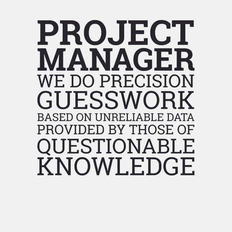 "Project Manager Guesswork" | "Project Manager"