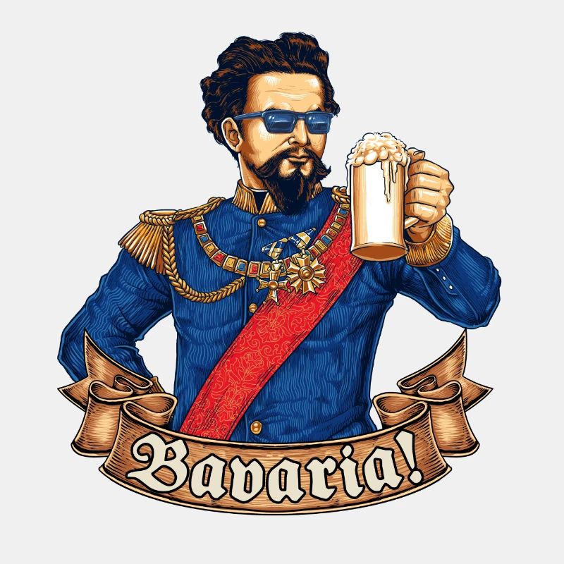 Bavaria-col - King Ludwig drunk - RAHMENLOS gift