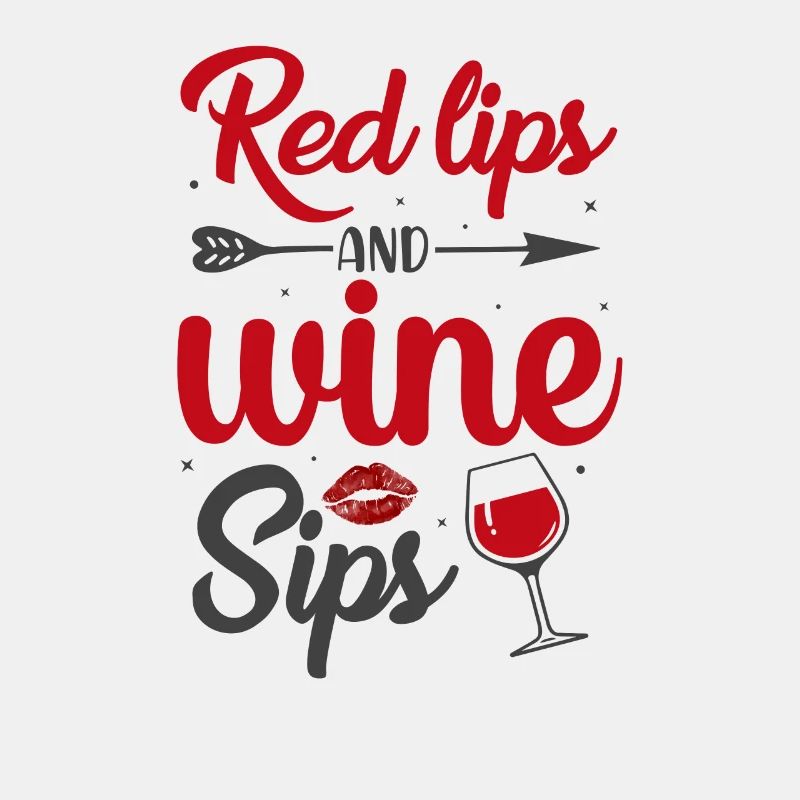 Red lips and wine
