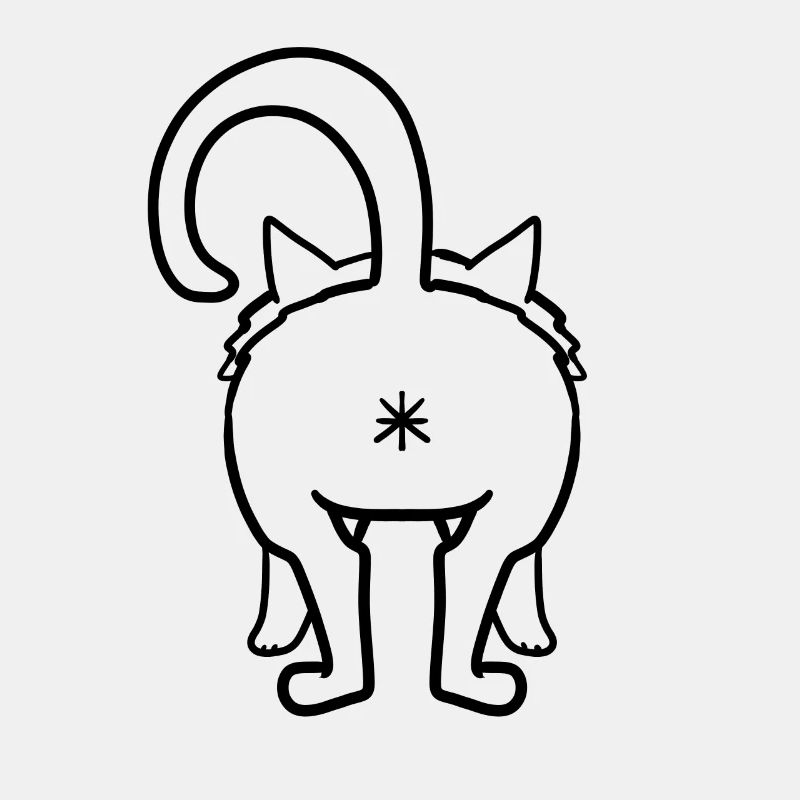 Katze von hinten - Katzenarsch