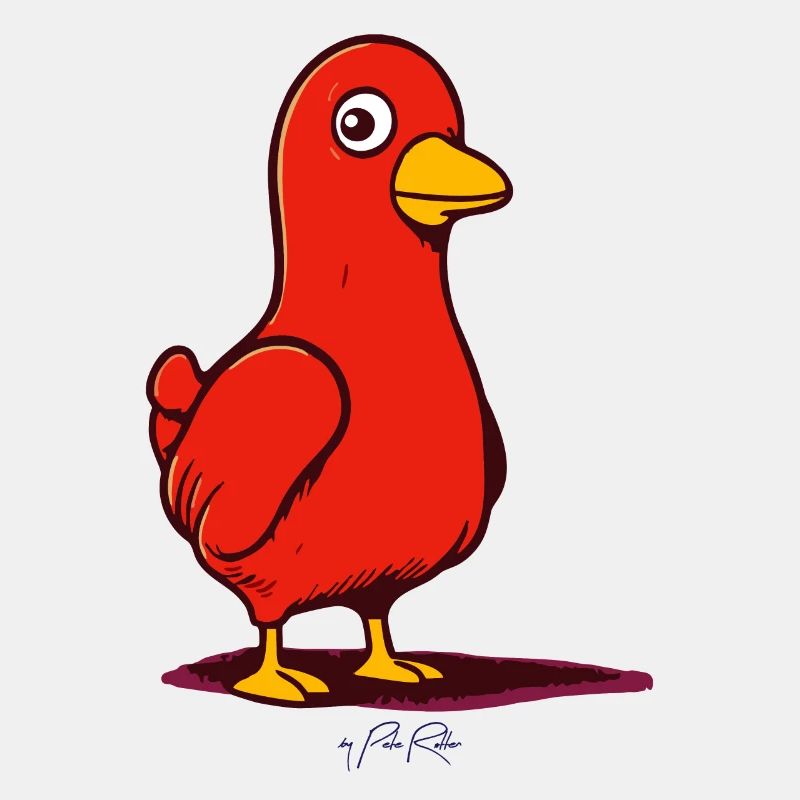 L’oiseau suspect de dessin animé
