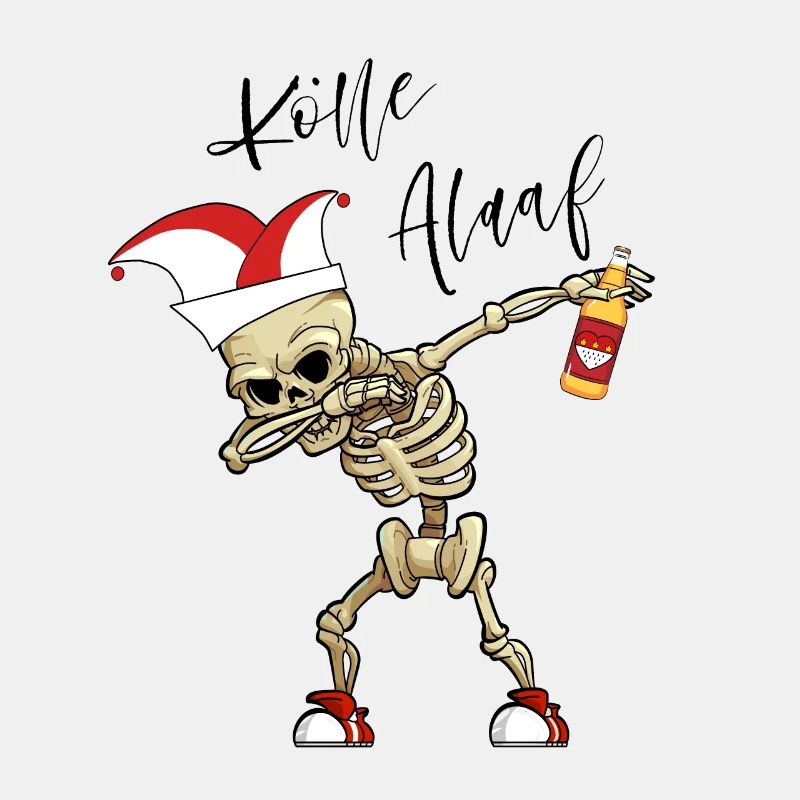 Carnaval Kölle Alaaf Dabbing Squelette Fun