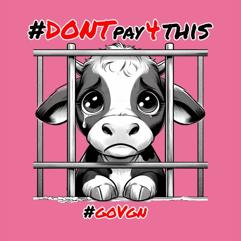 Kalb hinter Gittern Schwarz - Dont pay for This