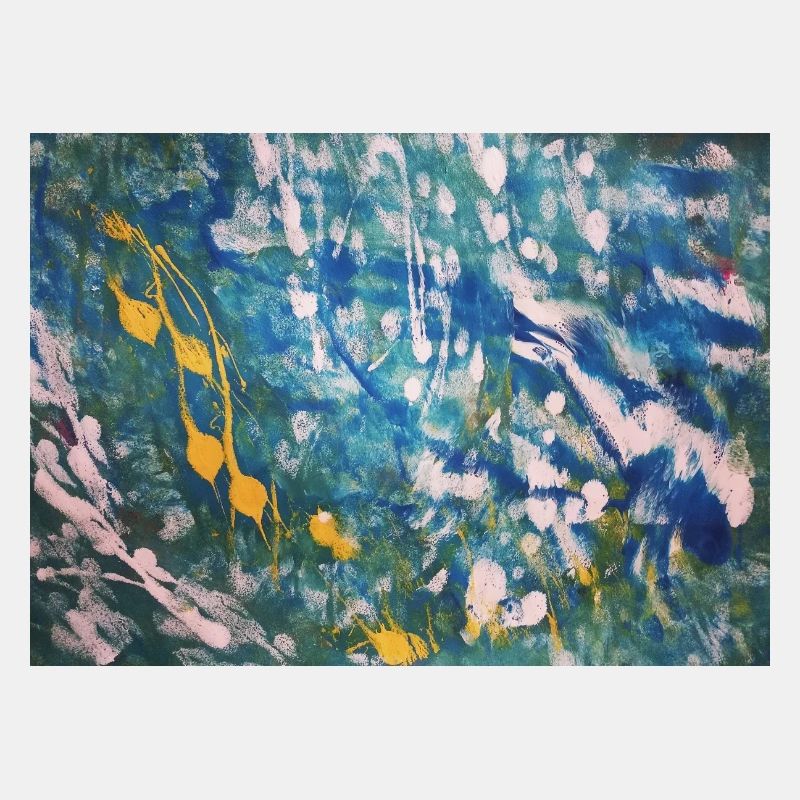 créature douce en bleu