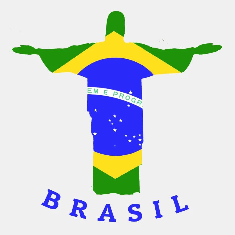 Statue de drapeau du Brésil