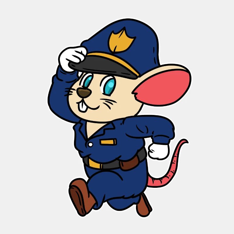 Polizei Maus Comic Polizist Kinder Baby Berufe