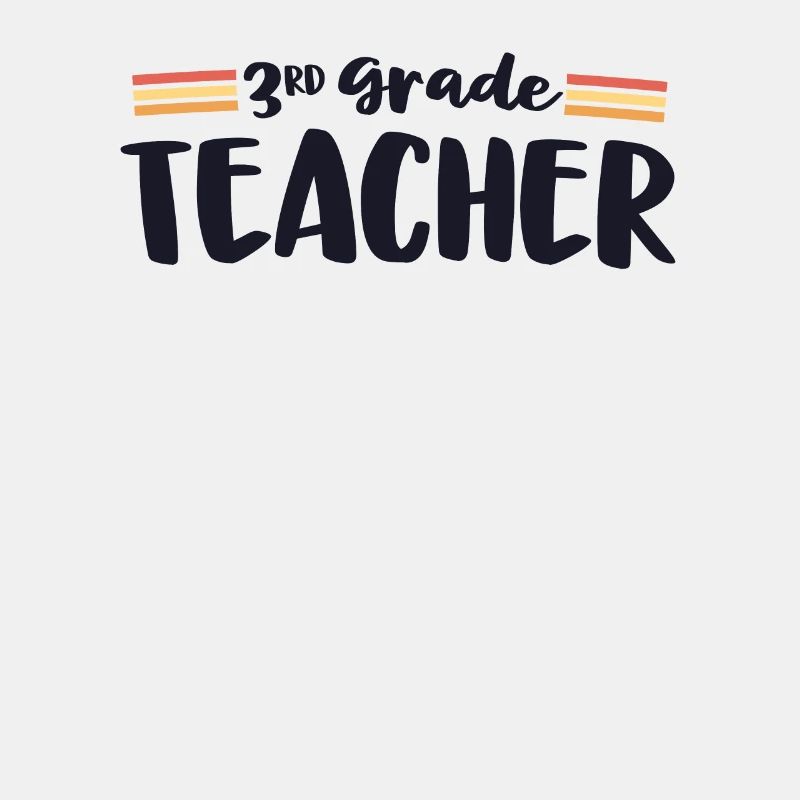Retro 3rd Grade Teacher Third Matching 70s Back