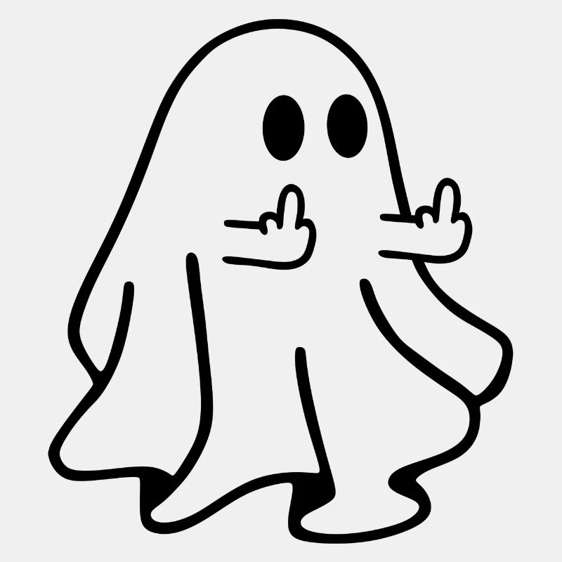 Geist Mittelfinger Halloween