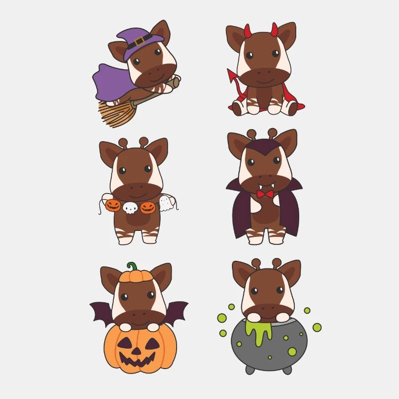 Okapi Halloween Devil Pumpkin Vampier Costume