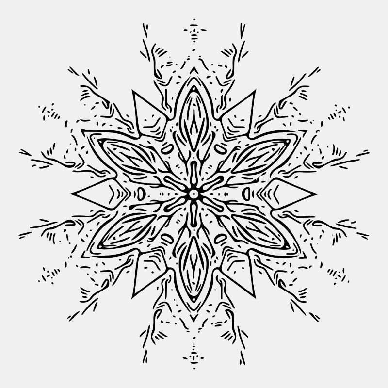 Mandala Flower Pattern Lines Forme abstraite