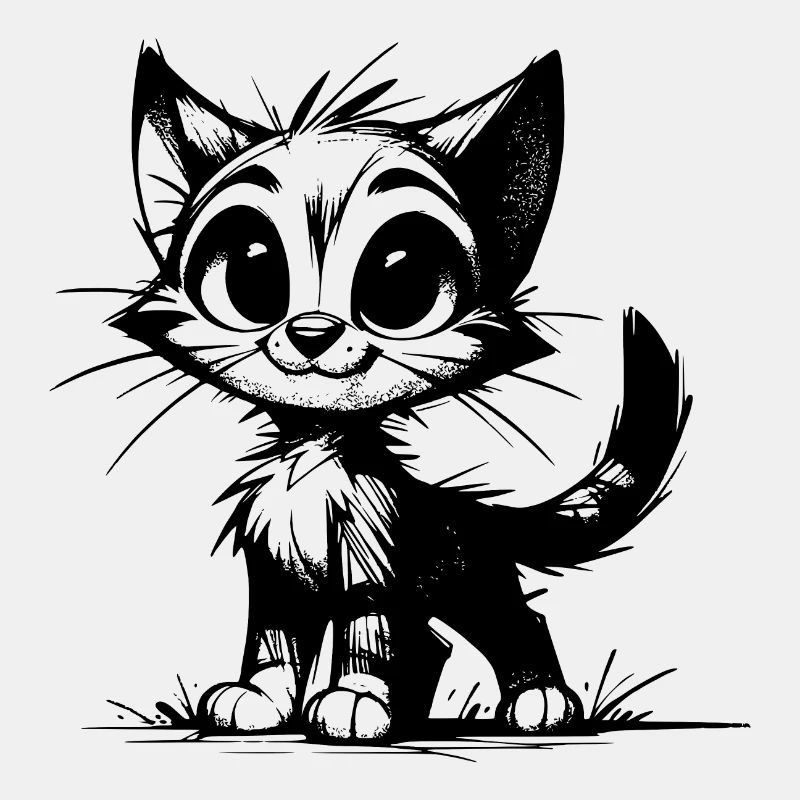 Dessins au crayon de bébé chats
