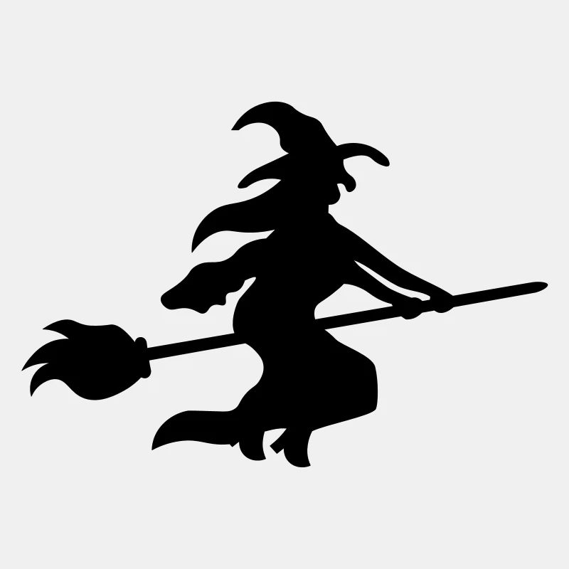 Sorcière sur balai - Halloween