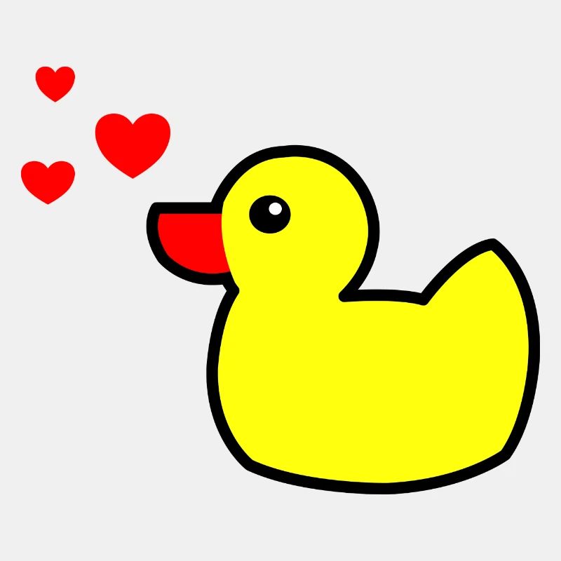 Canard grinçant Jaune Saint-Valentin 2