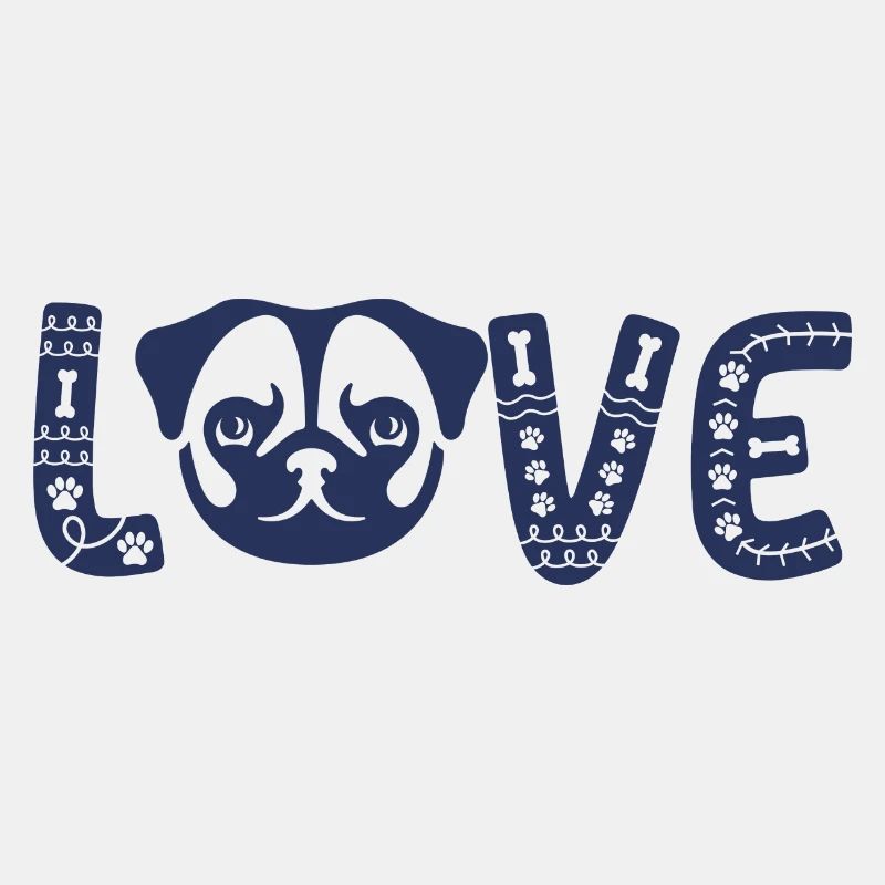 Love Mops HundehalterHundebesitzer Geschenkidee