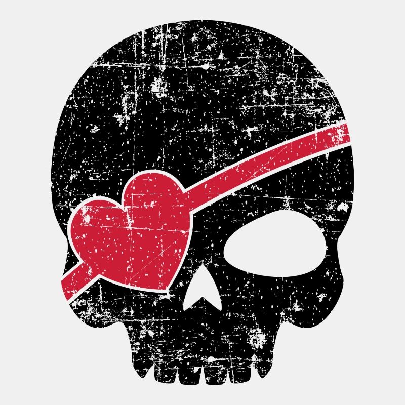 Cadeau de coeur d'amour de correction d'oeil de pirate