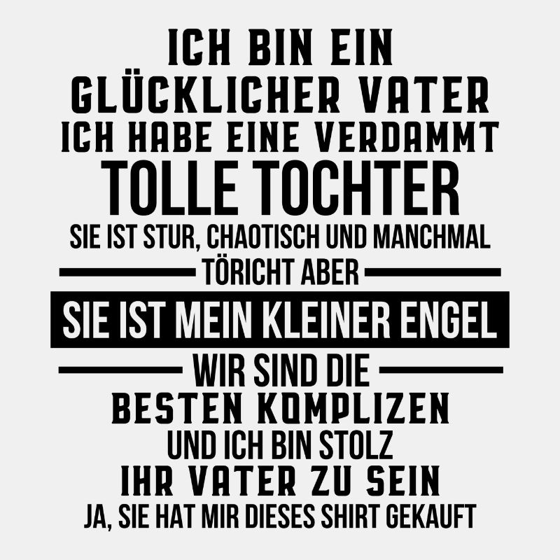 Gluecklicher Vater einer Tochter Vatertag Geschenk