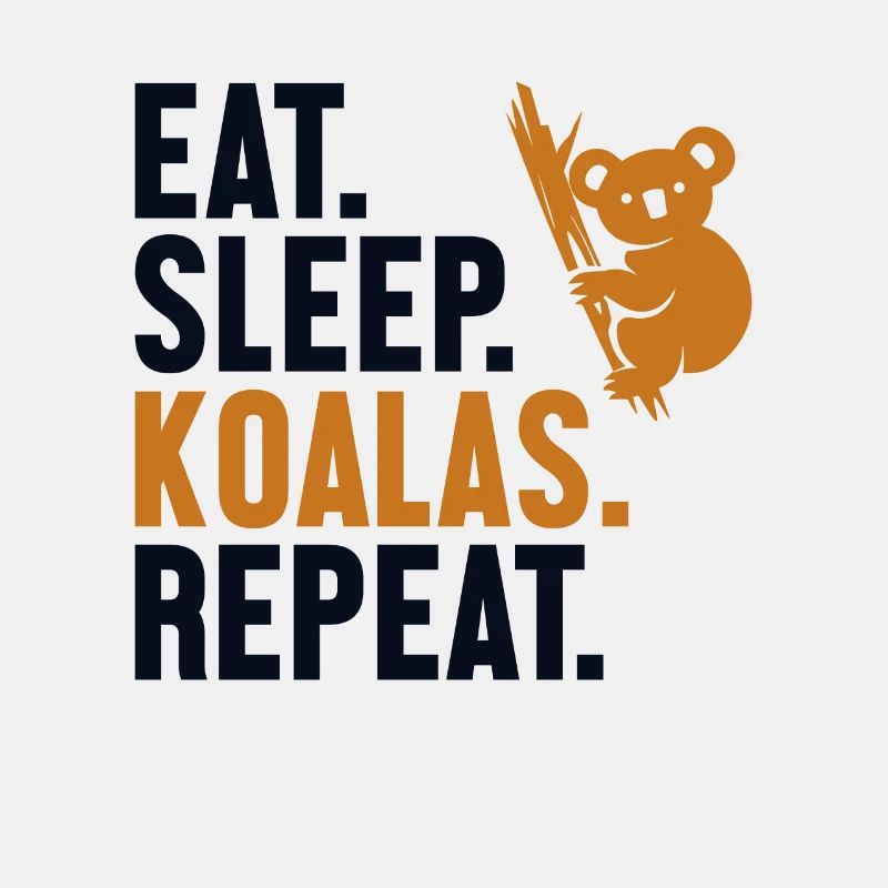 Manger Dormir Koalas Répéter Koalabear Eucalyptus