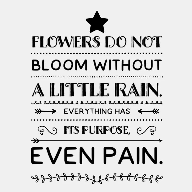 Flowers Inspirierender Spruch