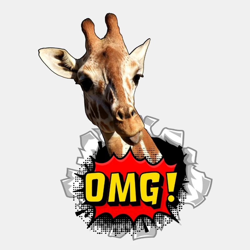 Lustige Giraffe OMG