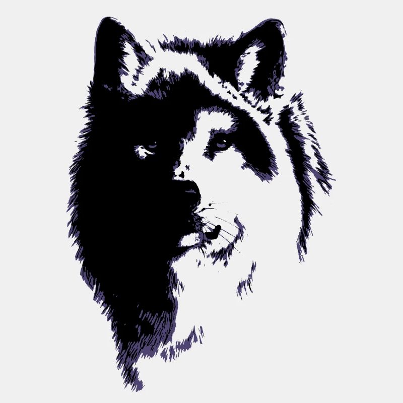 Wolf black & white
