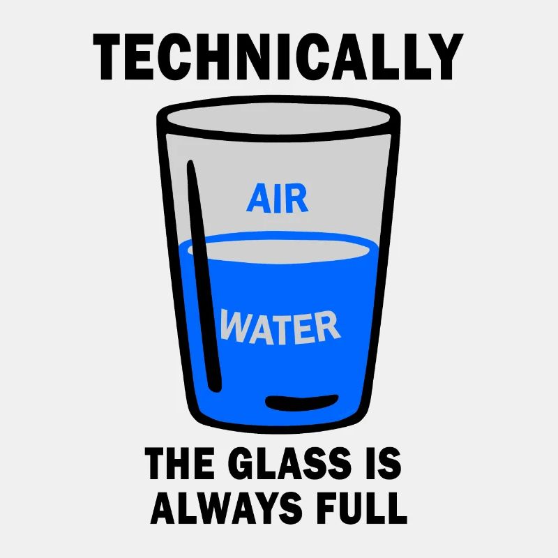 Technically The Glass Is Always Full Funny Science