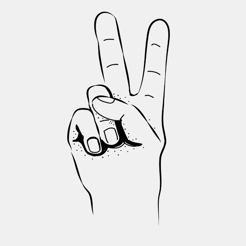 Peace Hand zwei Finger
