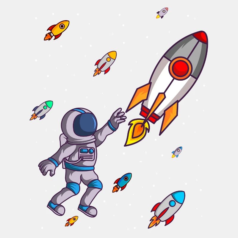 Fusées spatiales avec des astronautes