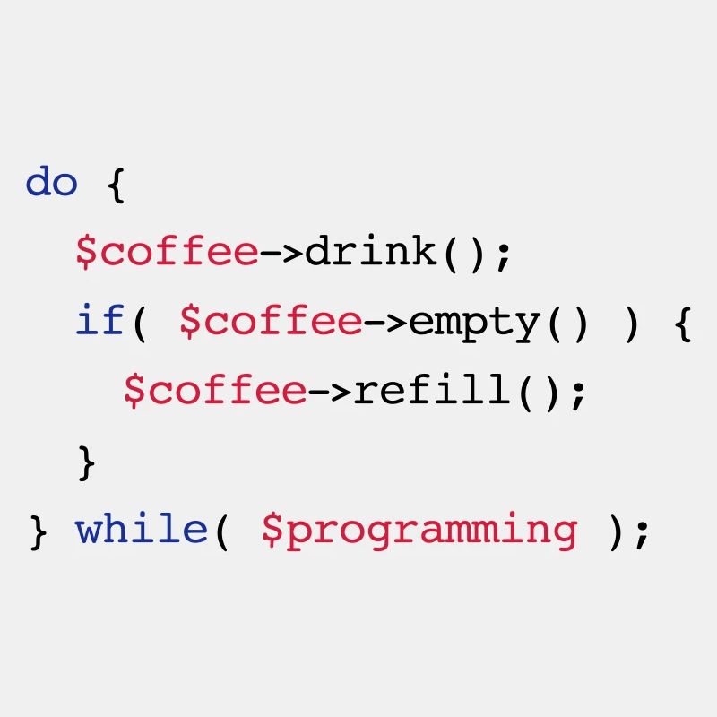 Code Coffee Refill Programmierung PHP