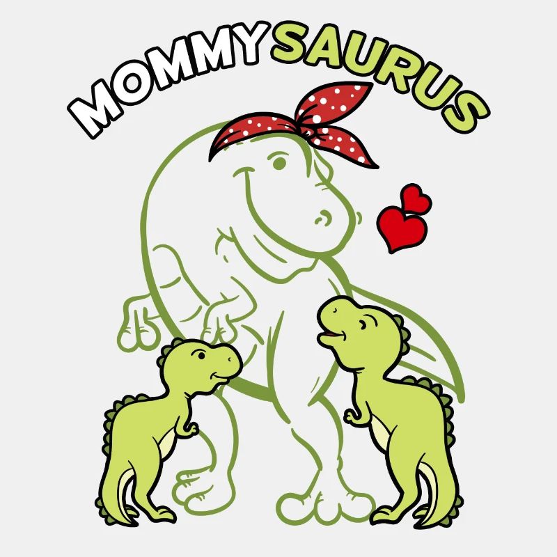 Mommysaurus mit 2 Babys