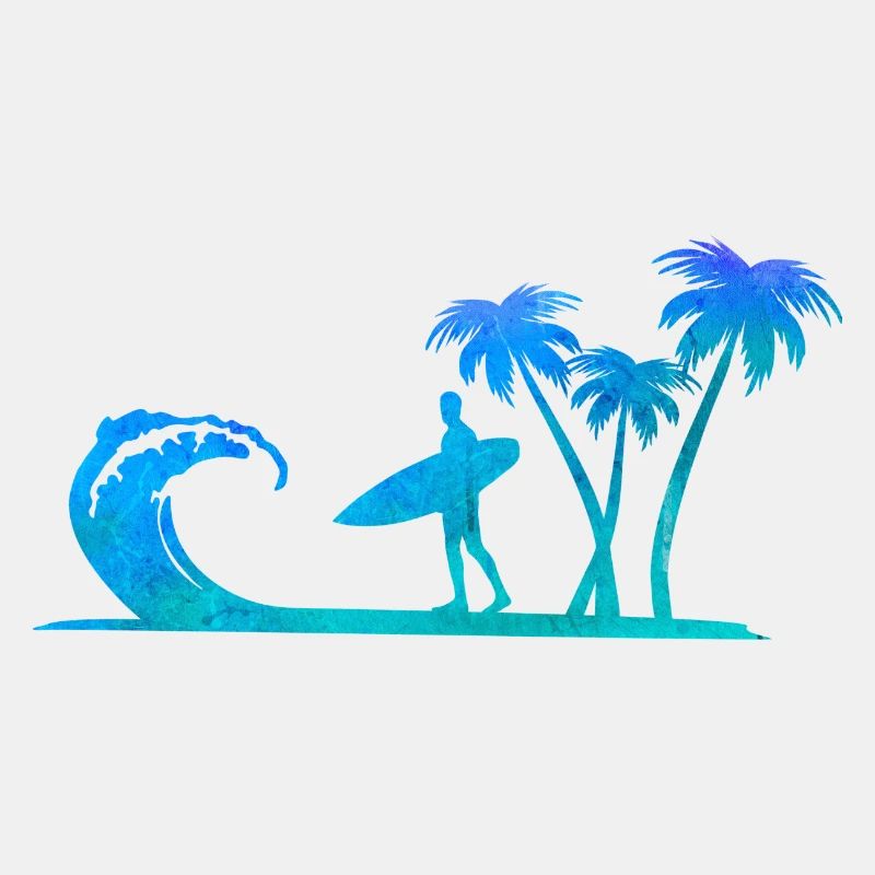 Surfer à la mer