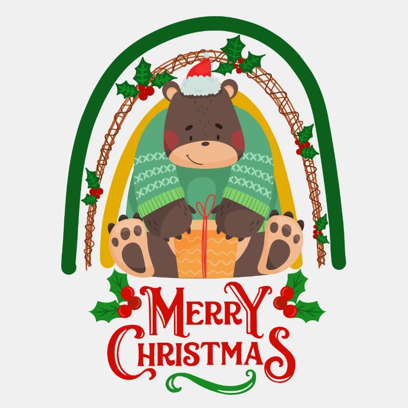 L’ours de Noël souhaite Joyeux Noël
