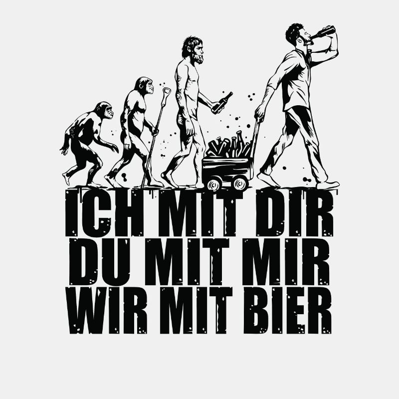 Wir mit Bier Evolution Vatertag Spruch