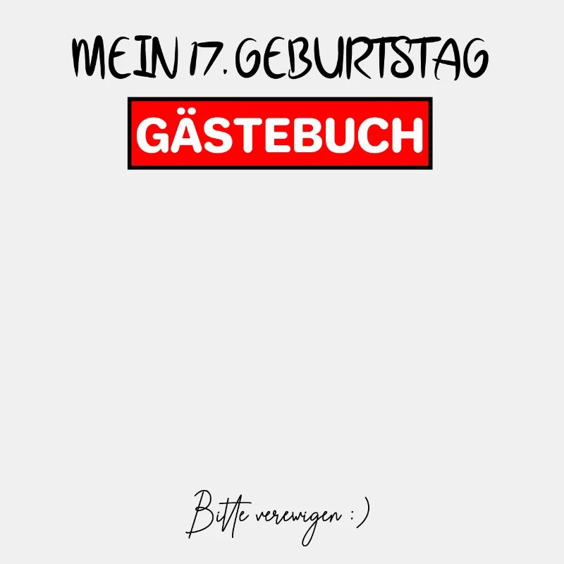 17. Geburtstag Gästebuch