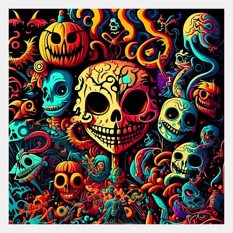 Psychedelisches Halloween-Muster