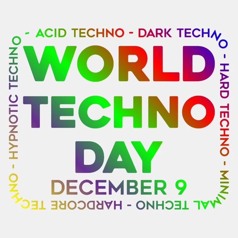 Techno Day I Love Hard Dark Acid Techno