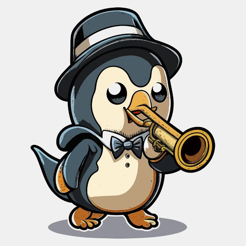 Trompetender Pinguin