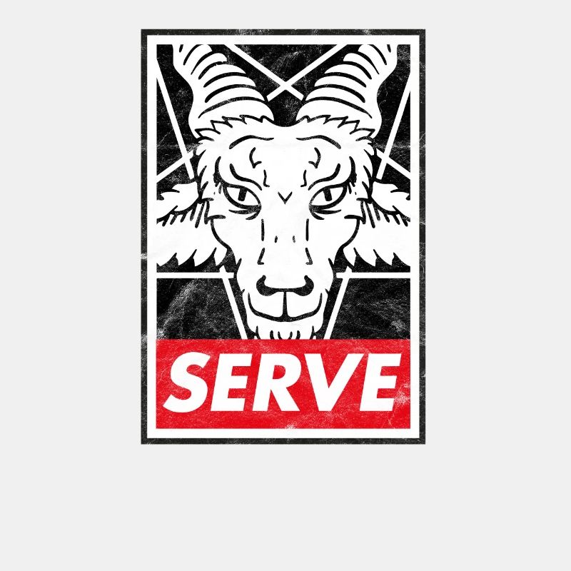Okkulte gotische Grunge Serve Satan Devil Black