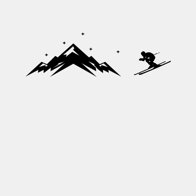Mountain snow mountain range skier downhill