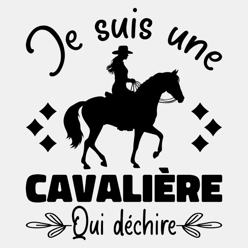 Ein Reiter, der auf einem Pferd reitet, das Geschenk zerreißt